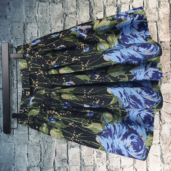 LOFT | Retro Style Ethereal Fairycore Cotton A-Line Floral Skirt - Picture 7 of 10